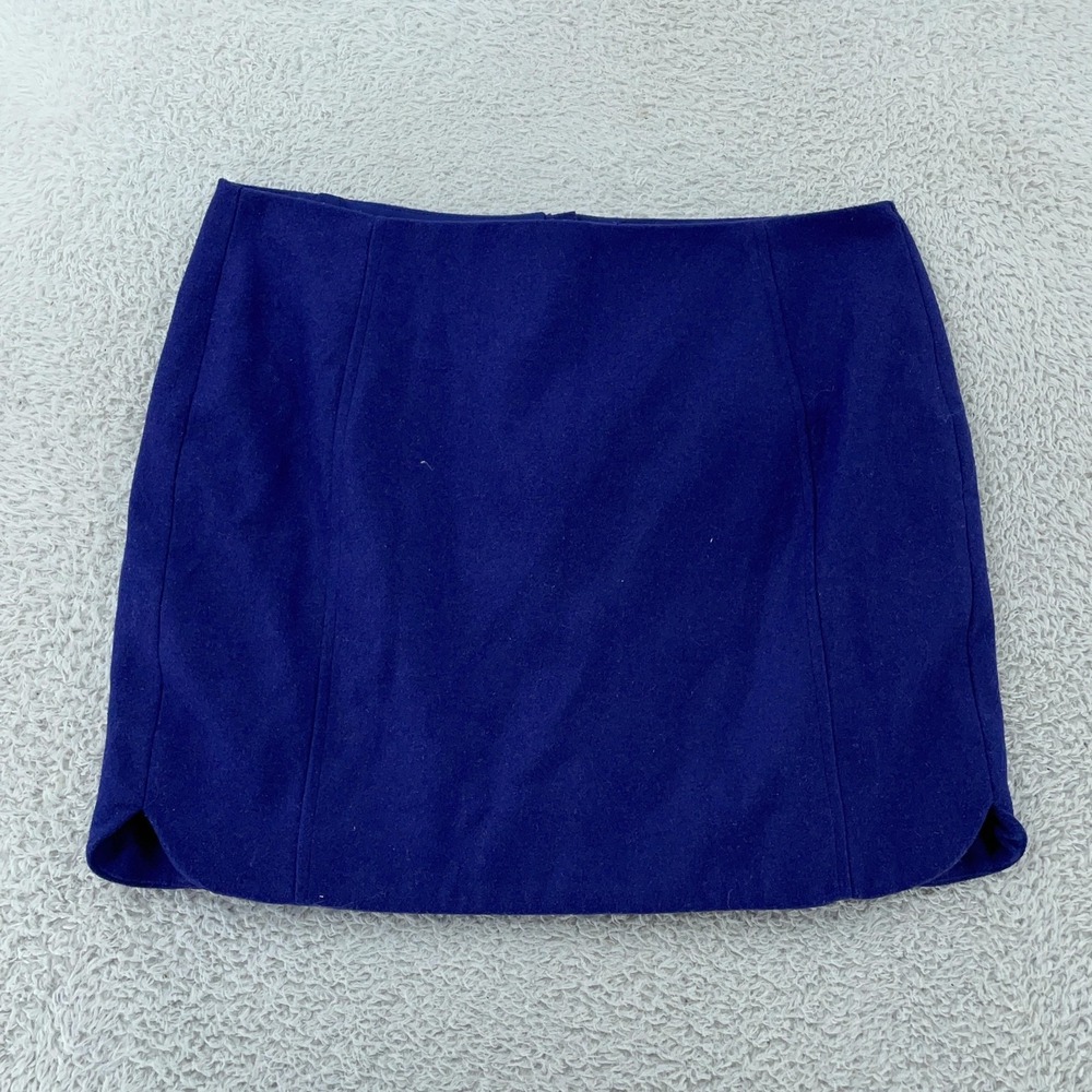 Banana Republic Skirt Womens 8 Cobalt Blue Mini Wooly Back Zip NWT 27340-00